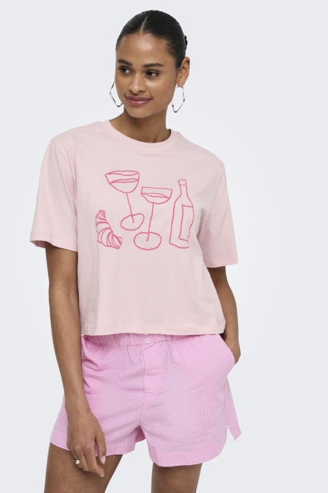 Jacqueline de Yong jdyalba s/s print top jrs